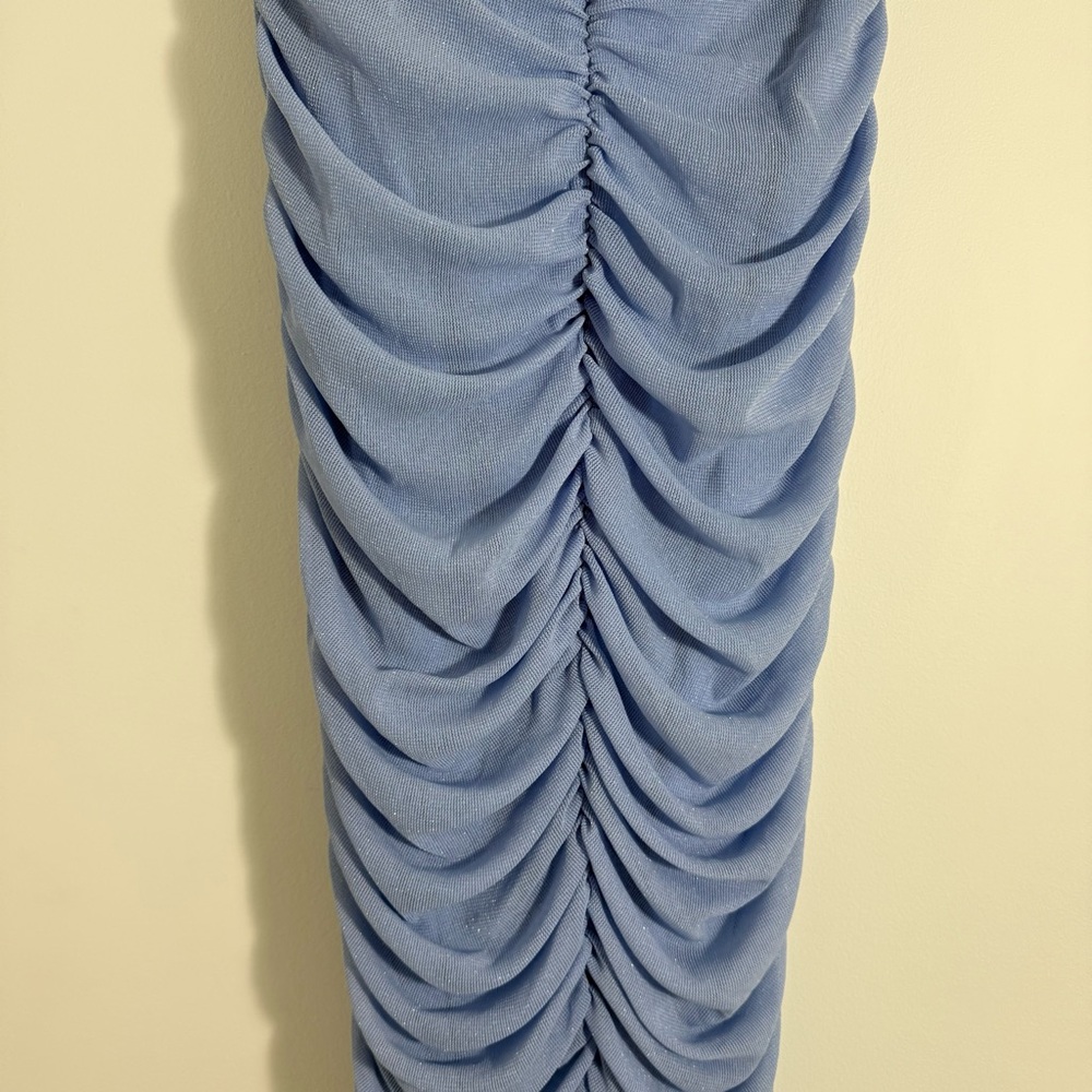Michael Costello x REVOLVE India Ruched Corset Midi Dress in Periwinkle Medium - Picture 12 of 12